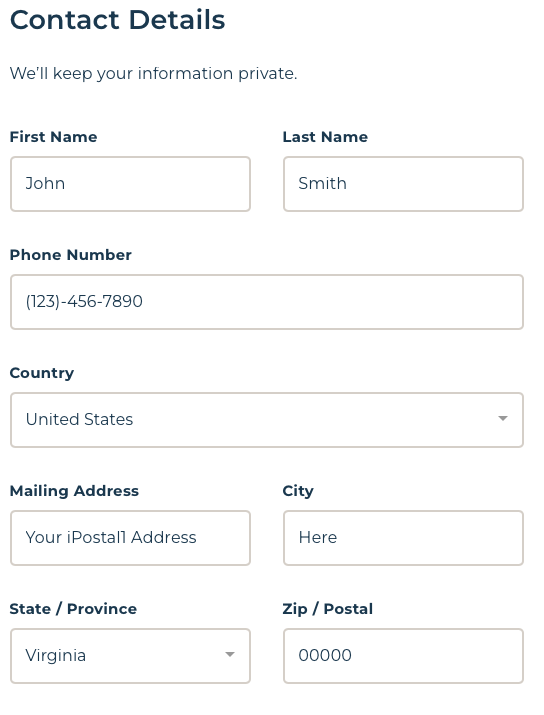 Start a private LLC in Virginia with a virtual address (iPostal) and LLC Filing Service (Northwest)